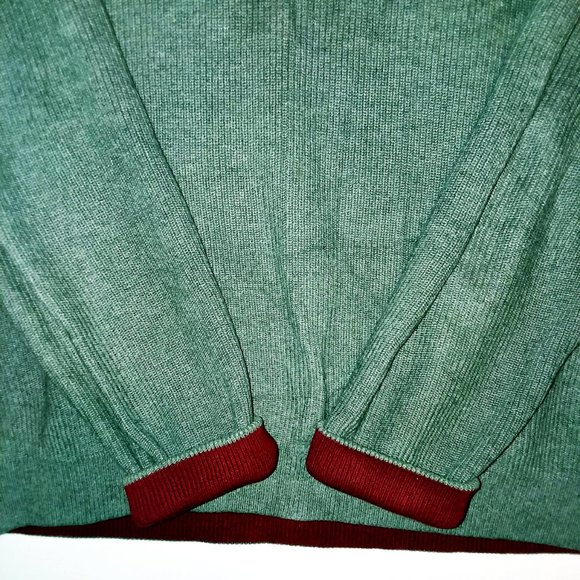 Eddie Bauer Pullover 1/4 Zip Gray w/ stripe XLT - Picture 6 of 7